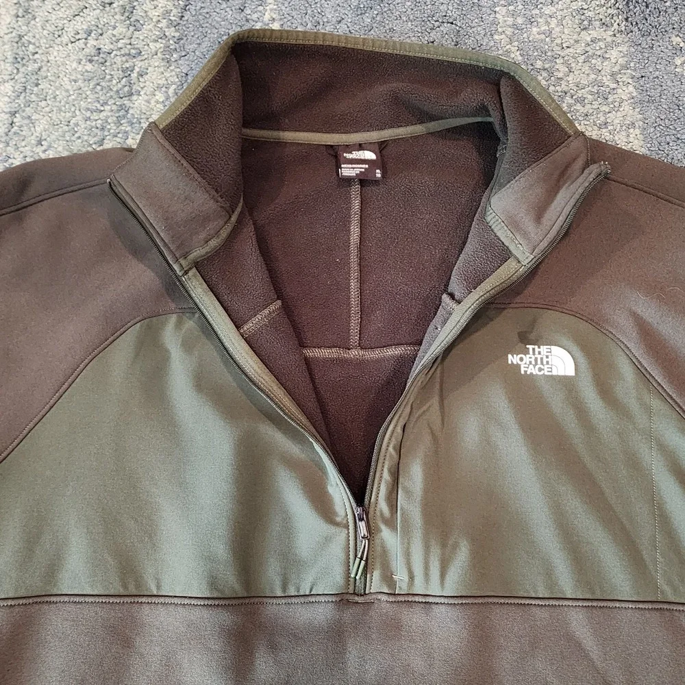 The North Face Pullover Green Canyonlands Fleece 1/2 Zip Up - Men Size XL